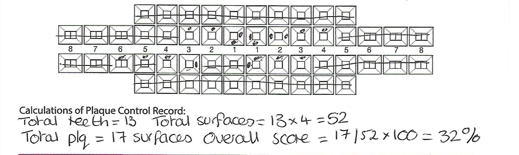 Plaque score example